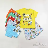 تیشرت شلوارک پسرانه بچه گانه فضانورد کد 2398