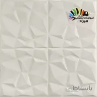 دیوارپوش فومی پشت چسبدار ایرانی طرح کریستالی سفید