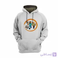 هودی سفید طرح بازی ماینکرافت Minecraft کد KCT10464 کد 284857