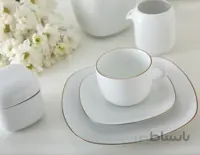 سرویس غذاخوری 27 پارچه چینی زرین ایران سری کواترو مدل زرین ( Zarin ) درجه عالی