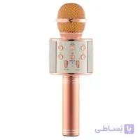 میکروفون اسپیکر HANDHELO KTV مدل WS-858 ا Speaker bluetooth HANDHELO KTV WS858 کد 403186
