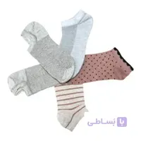 جوراب ساق کوتاه دخترانه مدل M 39291 بسته 5 عددی