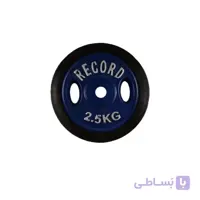 وزنه صفحه دمبل دور لاستیک رکورد 2 و نیم کیلوگرم یک عدد