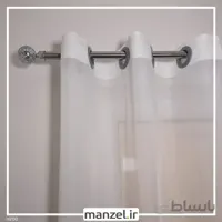 پرده پانچ حریر ساده و شاین سفید