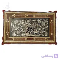 تابلو قلم زنی با قاب خاتم دو شاسی سایز 53*83