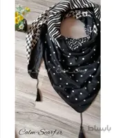 روسری نخی چهارتیکه منگوله دار