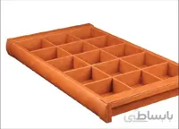 سینی مشبک ریلی داخل کمد لباس با فریم چرم رنگ دودی سایز 60 فانتونی مدل J624