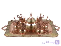 سرویس چای خوری مس و خاتم کاری شده اصفهان