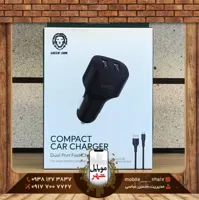 شارژر فندکی 12 وات گرین همراه با کابل میکرو 1.2 متر (PVC)