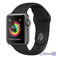 ساعت هوشمند اپل سری 3 سایز 42 خاکستری ا apple watch series 3 42mm aluminum white sport band (GPS)