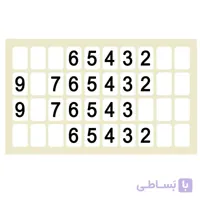 برچسب اعداد انگلیسی 0 تا 9 بسته 5 برگی