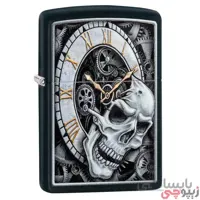 زیپو اصل کد ۲۹۸۵۴ – Skull Clock Design
