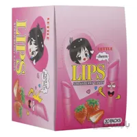 آبنبات ماتیکی لیپس بسته ۳۰ عددی طعم توت فرنگی – Lips Strawberry Candy
