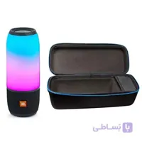 JBL Pulse 3 Wireless Bluetooth IPX7 Waterproof Speaker Bundle with Portable Hardshell Travel Case (Black)