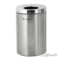 سطل استیل سالنی BLB 100 Brasiana - حجم 12 لیتر ا سطل زباله زیر سیگاری استیل اداری با طراحی ساده و بسیار زیبا با قطر 25 و ارتفاع 39 سانتیمتر دارای سطل داخلی دسته دار