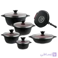 سرویس قابلمه کیهان مدل ماراتن مشکی 12 پارچه