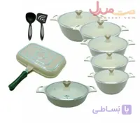 سرویس قابلمه گرانیتی هوم کینگ خاکستری شانزده پارچه
