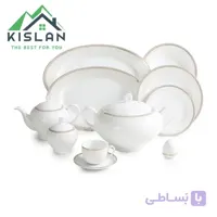 سرویس چینی زرین طرح ریوا طلایی 12 نفره