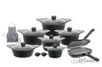سرویس قابلمه گرانیتی 17 پارچه کره C ام جی اس MGS