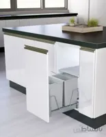 سطل زباله دومخزنه کوچک ریل کف(24 لیتری)