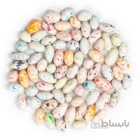 دراژه کشمشی خالدار با روکش شکلات سفید