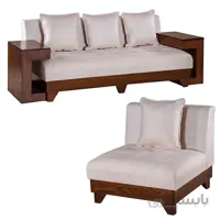 مبل راحتی چهار نفره چشمه نور کد MA201/BR-CR 3+1
