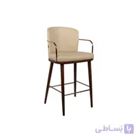 صندلی کانتر دسته دار تورینوI با فریم آبکاری طلایی و رزگلد نظری (P941B)