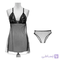 لباس خواب فانتزی دو تکه تور گیپور سیسنت 5064