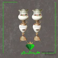 چراغ نفتدان لب چین مدل مینا رنگ شیری کد N1285