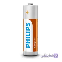 باتری قلمی Zinc برند فیلیپس مدل R06L4B/97 سری Long Life بسته 4 عددی