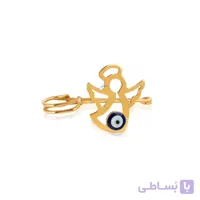 سنجاق سینه طلا کودک طرح فرشته با چشم نظر کد KO118