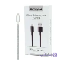 کابل آیفونی فست شارژ TSCO TC i400 2.4A 1.5m ا TSCO TC i400 2.4A 1.5m Lightning Cable