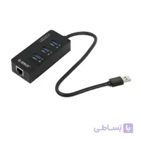 هاب 3 پورت با خروجی شبکه ORICO HR01-U3
