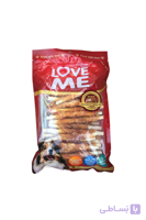 تشویقی سگ بالغ لاومی طرح استخوان دور پیچ مرغ ۴۰۰ گرمی | Love Me Dog Chicken Breast Treats For Dogs