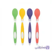 قاشق سیلیکونی +4 ماه دکتر براون dr browns بسته 4 عددی