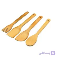 سرویس کفگیر چوب بامبو 4 تایی