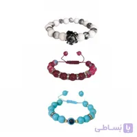 دستبند دخترانه مدل چشم نظر مجموعه ۳عددی