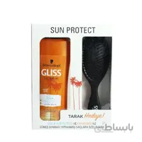 شامپو گلیس مدل Sun PROTECT حجم 525 میلی‌گرم به همراه برس بسته دو عددی