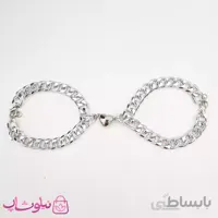 دستبند ست دختر و پسر با آهنربای قلبی