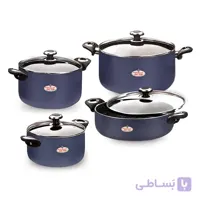 سرویس 8 پارچه گرانیتا نوک مدادی با درب شیشه ای زرساب کد GT-7550G-N