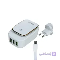 شارژر 3 پورت و چراغ خواب الدینیو LDNIO A3305 با کابل شارژ کد 25601