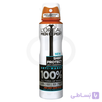 اسپری ضد تعریق مردانه لورال مدل شرت پروتکتLoreal Men Expert Shirt Protect 48h Spray 250ml
