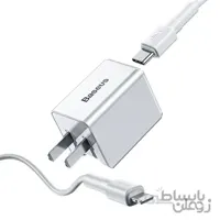 شارژر دیواری سریع با کابل تایپ سی به لایتنینگ بیسوس Baseus Traverel PD Charger TC-075PPS