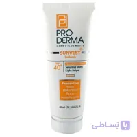 کرم ضد آفتاب SPF40 بژ روشن پرودرما 40 ميل