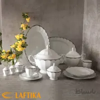 چینی زرین سرویس 12 نفره کامل نئوکلاسیک طرح ایساتیس پلاتینی