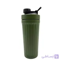 شیکر ورزشی یک تکه مدل شیاردار فلزی گنجایش 0.739 لیتر