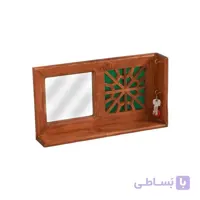 شلف دیواری و جا کلیدی دکوری صنایع چوب ساج مدل ۶۲۲