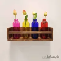 باکس دیواری چوبی رنگ قهوه ای 40 سانتی