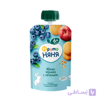پوره ساندیسی سیب قرمز و بلوبری با کوکی فروتونیانیا frutonyanya