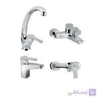 ست شیراآلات رستاک مدل لوتوس کروم(ارسال رایگان)